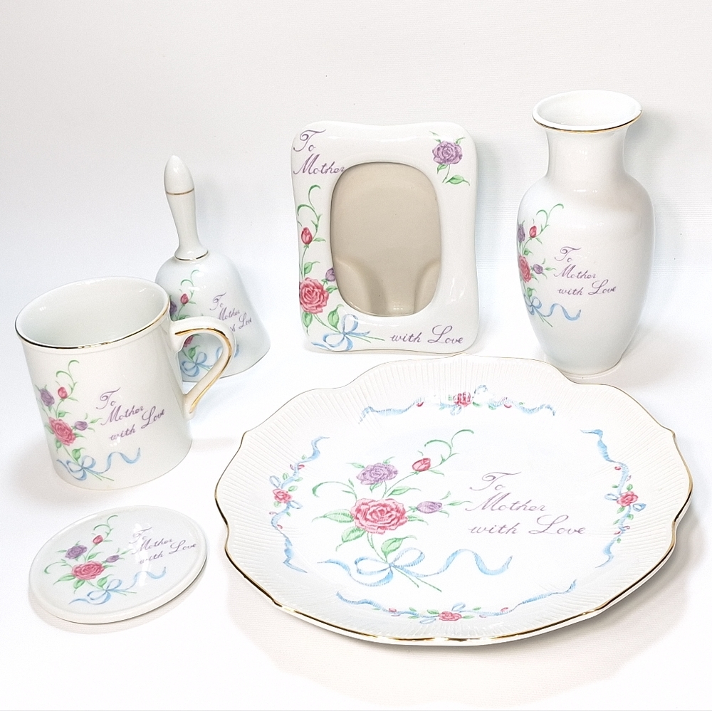 Vintage 6 Piece Porcelain Mother's Day Set